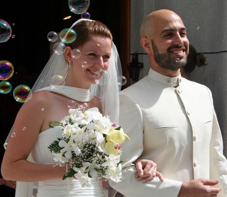 Julie y Carlos Chaccour se casaron en Venezuela.