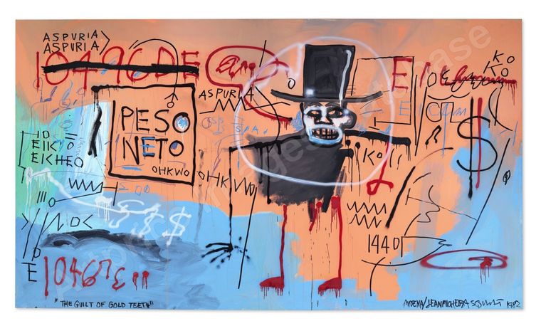 “The Guilt of Gold Teeth” (1982) de Jean-Michel Basquiat