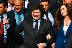 El presidente, Javier Milei, junto a la vicepresidente, Victoria Villarruel Foto: EFE