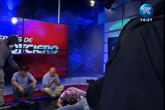 El momento de la toma de rehenes. Foto: Captura de pantalla transmisión canal TC