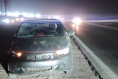 El Fiat Cronos que protagonizó el accidente en el Acceso Este.&nbsp;