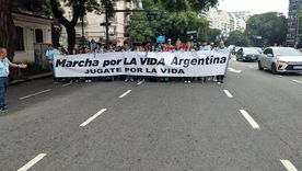 &nbsp;La 11° Marcha por la vida en la ciudad de Buenos Aires.