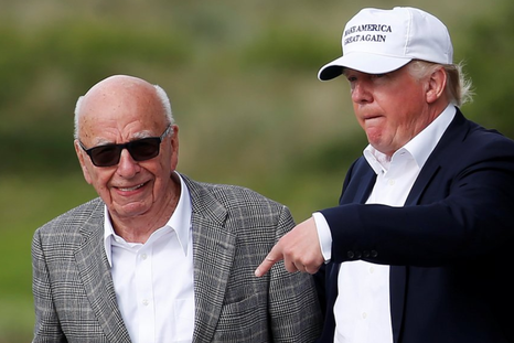 Murdoch y Trump en una imagen de 2016. Murdoch y Trump en una imagen de 2016.