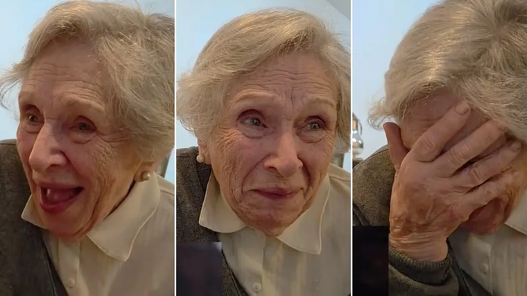 La tierna reacción de una abuela al ver a su esposo con inteligencia artificial.&nbsp;