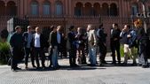 Periodistas acreditados en Casa Rosada.