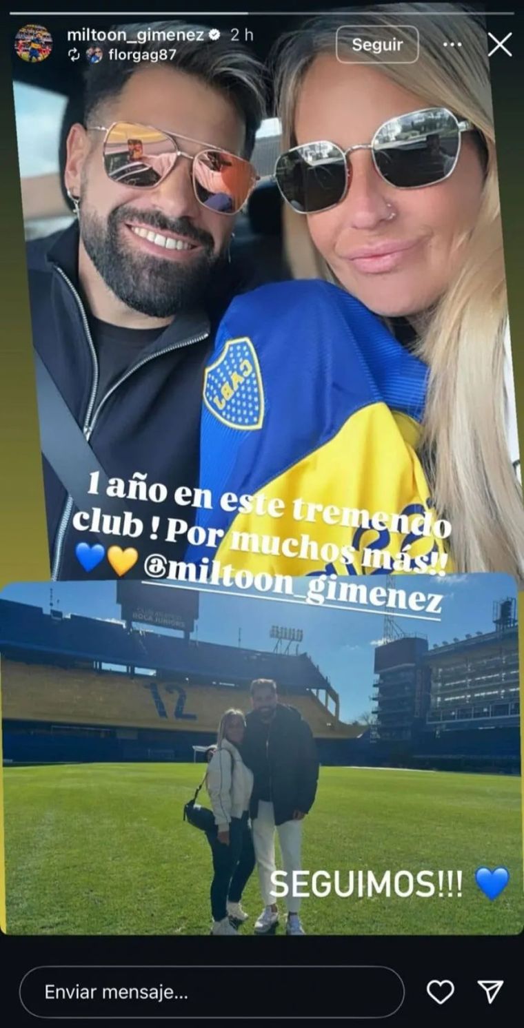 La historia que posteó Milton Giménez y que tranquilizó a Boca. La historia que posteó Milton Giménez y que tranquilizó a Boca.