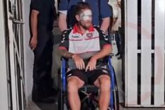 Brandan dejó el hospital con su ojo derecho vendado. Foto: Captura video