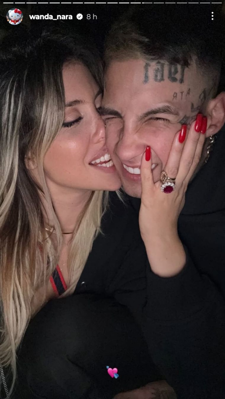 Wanda Nara recibió un lujoso regalo de su novio L-Gante, una vez más demostraron que su amor continúa más fuerte que nunca. Foto: Instagram @wanda_nara