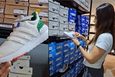 MDZol | Encontraron en un outlet zapatillas a precios de locura y su video se viralizó en TikTok Foto: Captura del video de TikTok