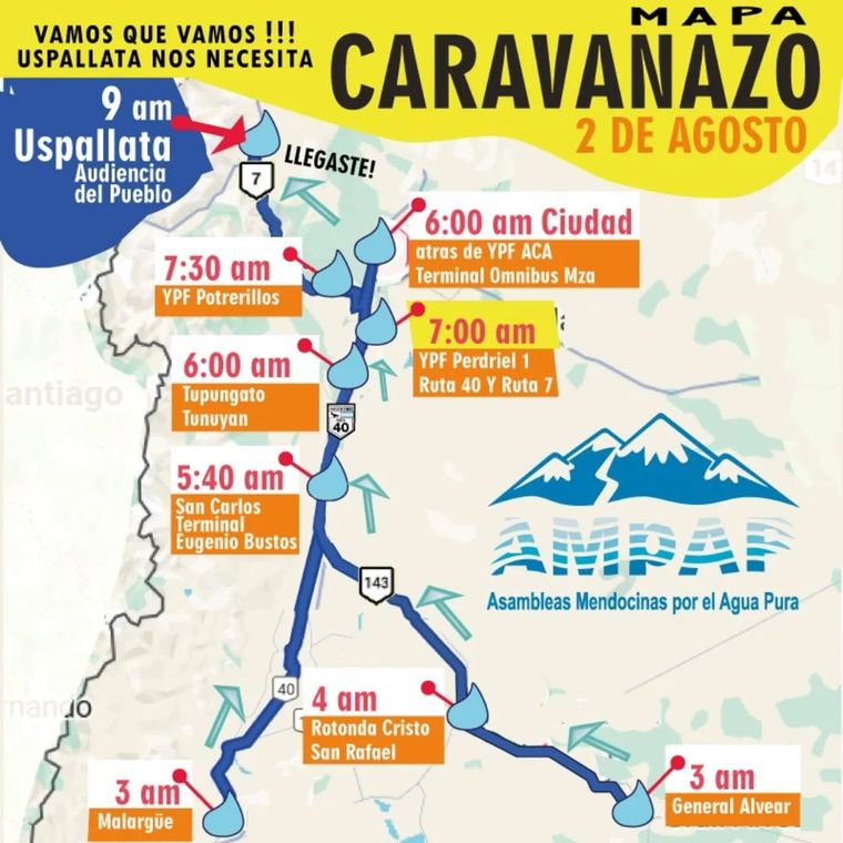 Caravanazo de las asambleas por el agua pura contra el proyecto San Jorge. Caravanazo de las asambleas por el agua pura contra el proyecto San Jorge.