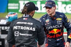 Max Verstappen y Lewis Hamilton Foto: EFE
