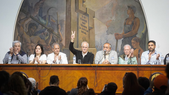 Jorge Taiana junto a la CGT. Jorge Taiana junto a la CGT.