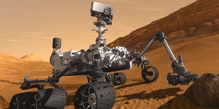 El explorador Curiosity en Marte, a 570 millones de kilómetros de la Tierra.