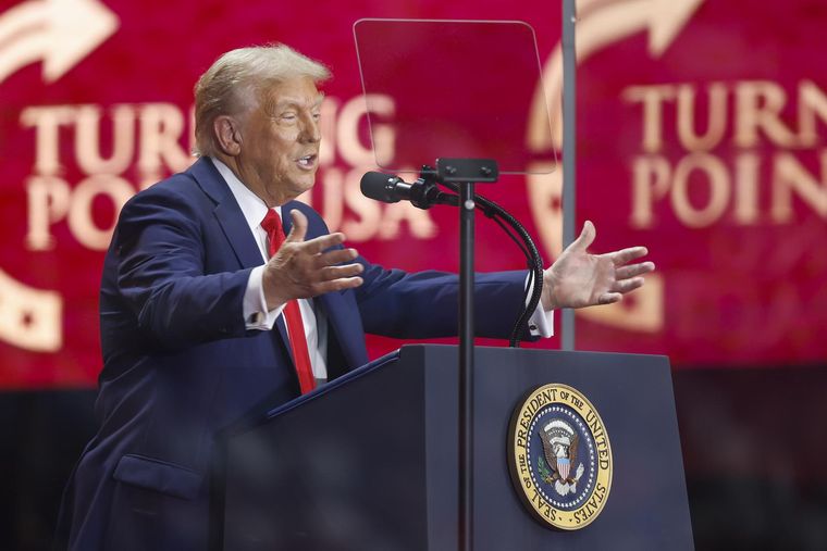 Donald Trump dio su discurso en el funeral del activista Charlie Kirk.