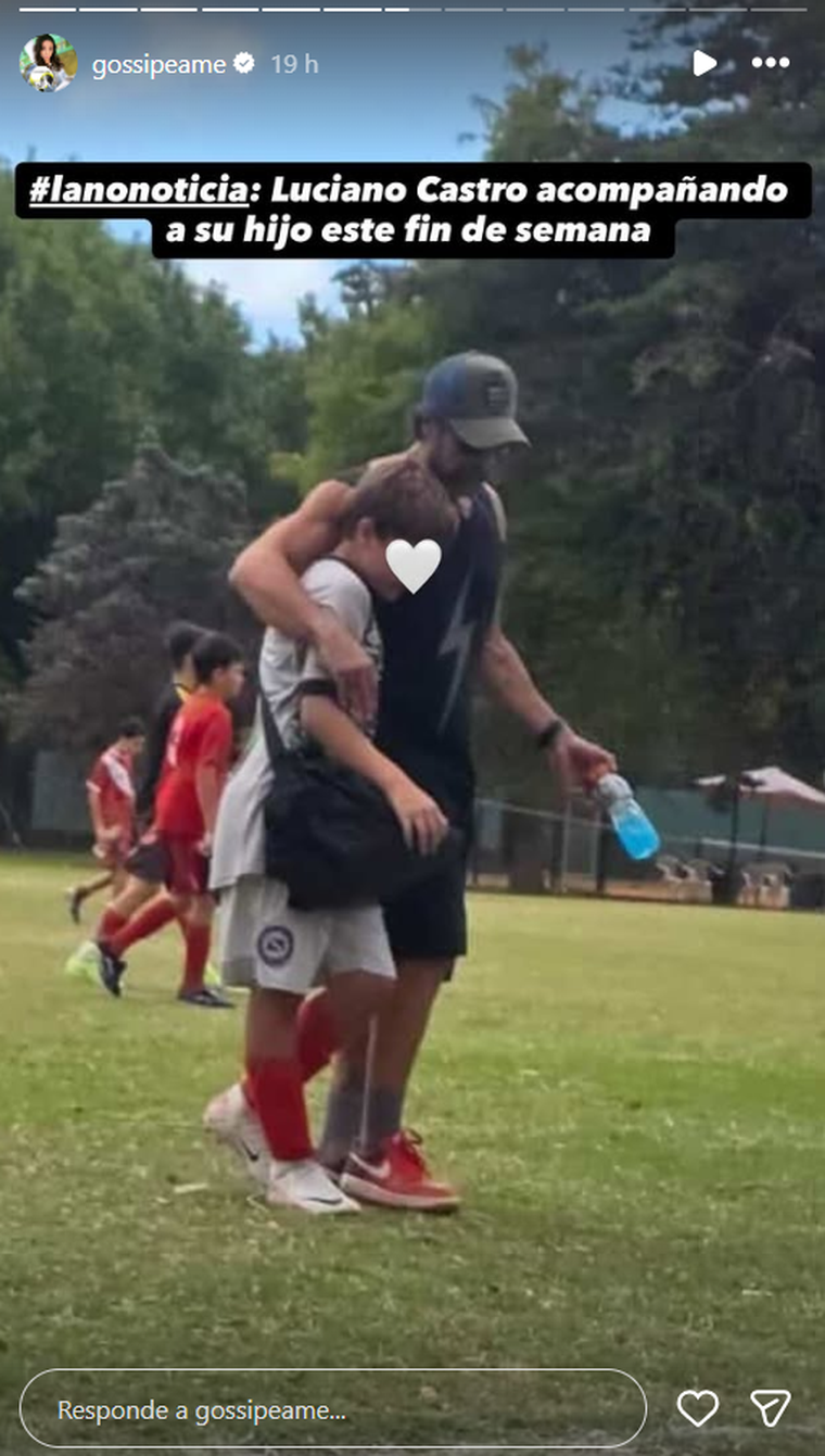 Luciano Castro y su hijo. Luciano Castro y su hijo.