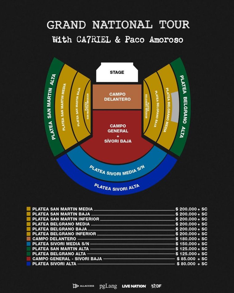 Los precios para ir a ver a Kendrick Lamar. Los precios para ir a ver a Kendrick Lamar.