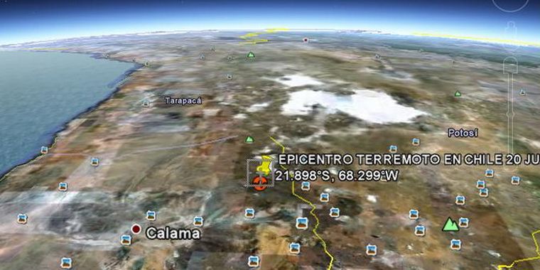 El fuerte movimiento causó alarma entre la población en Calama.