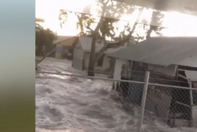 MDZol | Video sin verificar donde se muestra el agua arremetiendo contra una iglesia Foto: @JOHNNYTEISI