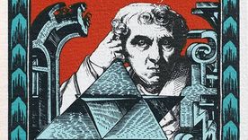 Detalle de la portada de Hinton, Relatos científicos de La Biblioteca de Babel, colección de lecturas fantásticas dirigida por Jorge Luis Borges, Ediciones Siruela.