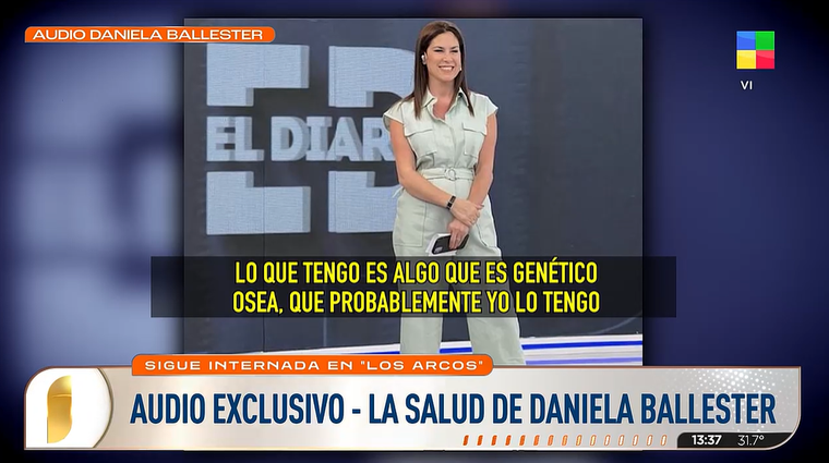 Daniela Ballester volvió a hablar sobre el ACV. Daniela Ballester volvió a hablar sobre el ACV. 