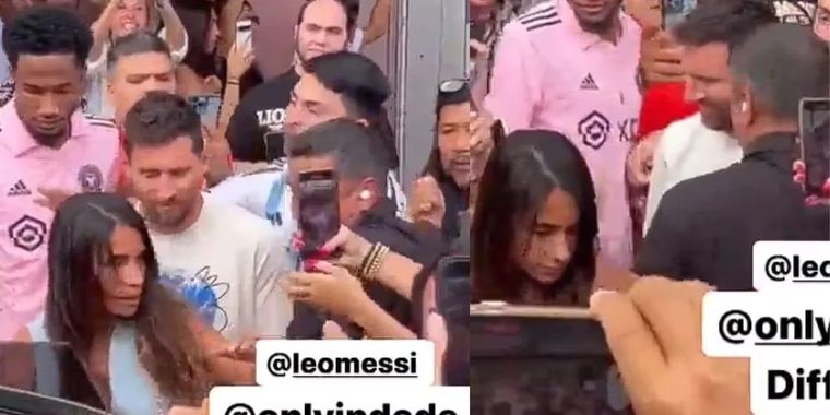 Antonela Roccuzzo protagonizó un tenso momento en Miami Foto: Captura Instagram @nivekmichael / @onlyindade