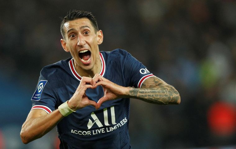 Di María festeja su gol. Foto: EFE