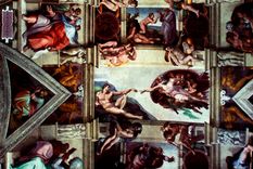 La Creación de Adán es una pintura de Miguel Ángel que se encuentra en la Capilla Sixtina de El Vaticano y que representa el momento bíblico donde Dios le da vida al primer hombre. Foto: Wikipedia