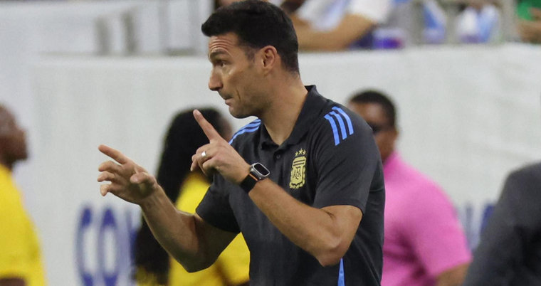 Lionel Scaloni, entrenador de la selección nacional. Foto: EFE