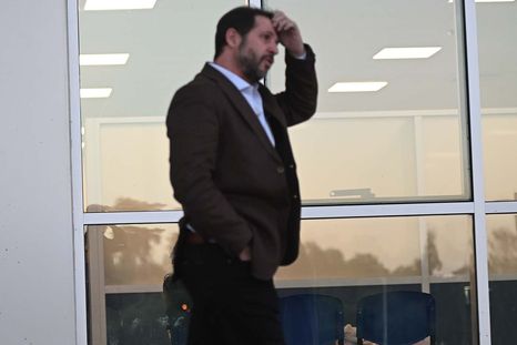 Marcelo D´Agostino después de ser imputado. Marcelo D´Agostino después de ser imputado.