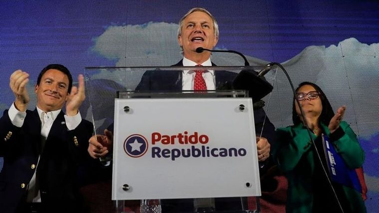 José Antonio Kast celebró el triunfo de su partido Foto: GETTY IMAGES