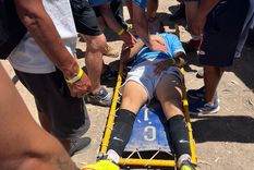 Uno de los jugadores del equipo ganador tuvo que ser atendido en la misma cancha.