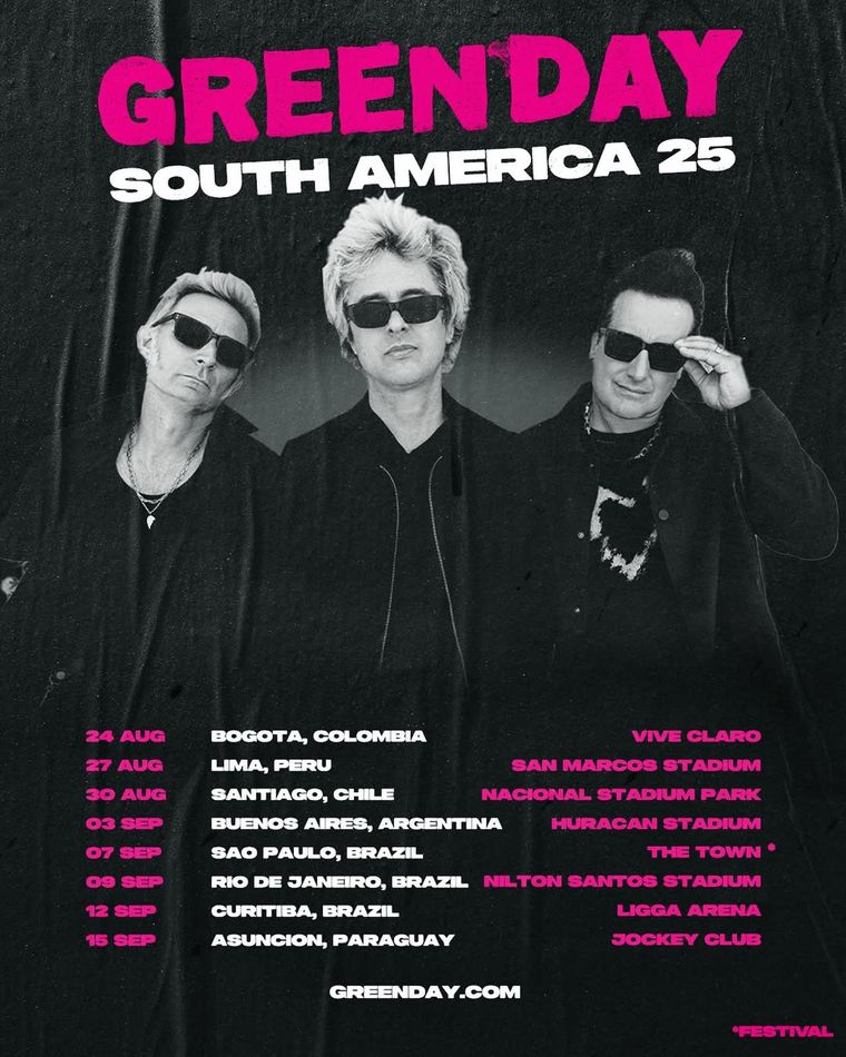 La gira de Green Day por LATAM. La gira de Green Day por LATAM.