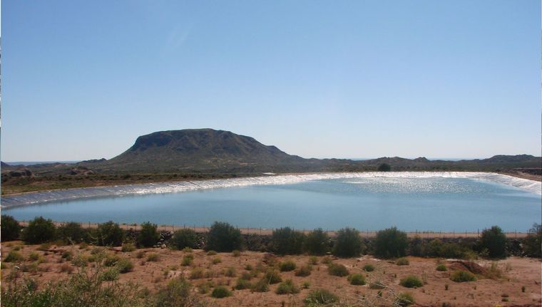 El dique de cola de Sierra Pintada. El dique de cola de Sierra Pintada.
