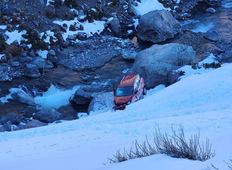 El rodado tras el accidente Foto: Gendarmería Nacional