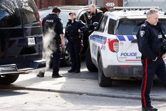 La Policía de Canadá en el lugar Foto: NA
