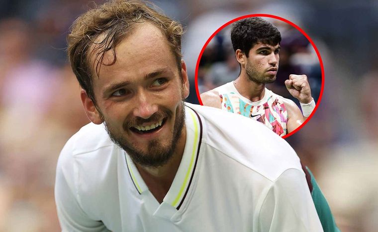 Medvedev se refirió a Alcaraz y su posibilidad de ganarle. Foto: MDZ