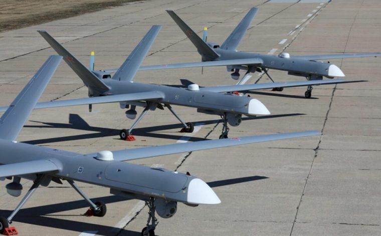 Estos son los drones iraníes con que atacan los rusos. Foto: Abc.