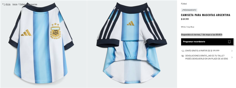 En el Día del Animal, la camiseta de Argentina para perros aparece entre las novedades más curiosas. En el Día del Animal, la camiseta de Argentina para perros aparece entre las novedades más curiosas.