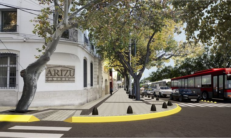 Así quedará la calle San Martín en Godoy Cruz Foto: Municipalidad de Godoy Cruz