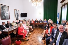 El bloque de Senadores del FdT.