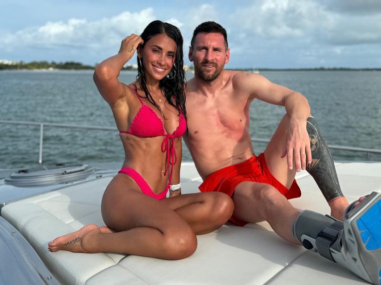 Antonela Roccuzzo y Lionel Messi están de vacaciones. Foto: Instagram @antonelaroccuzzo