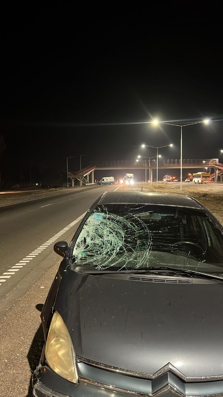El vehículo que intervino en el accidente Foto: gentileza