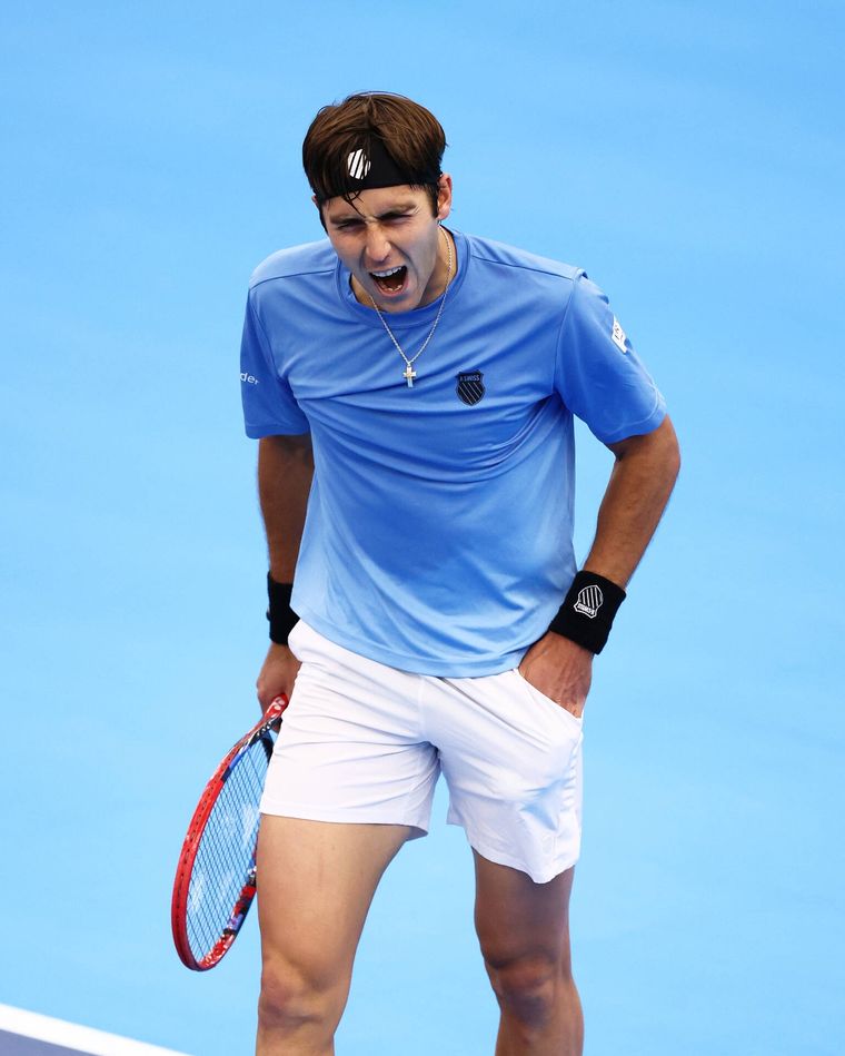 Etcheverry avanzó a segunda ronda en el Masters 1000 de Madrid. Foto: @DavisCup