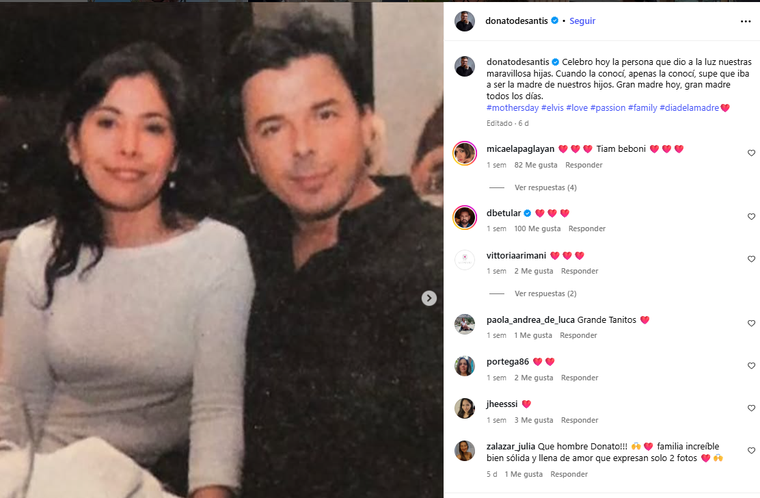 Una foto vintage. Créditos: Instagram / donatodesantis Una foto vintage. Créditos: Instagram / donatodesantis