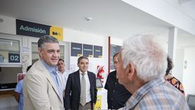 El jefe de Gobierno Jorge Macri estuvo presente en las instalaciones de comunicación para atención médica.