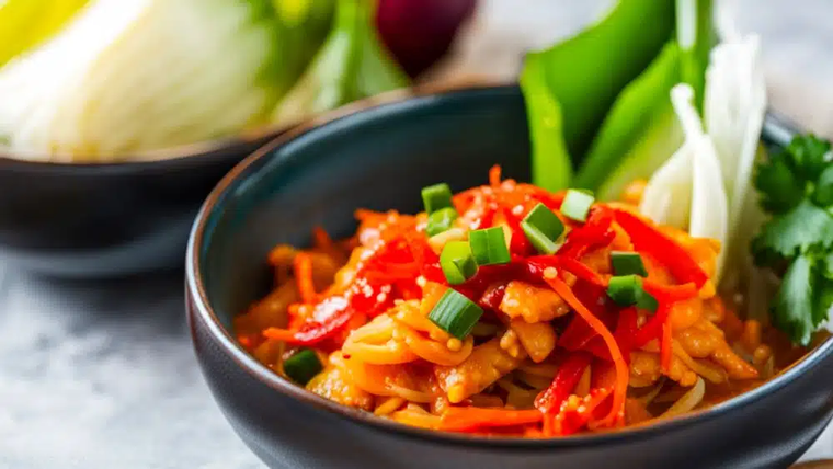 El kimchi es un alimento tradicional de Corea. El kimchi es un alimento tradicional de Corea.
