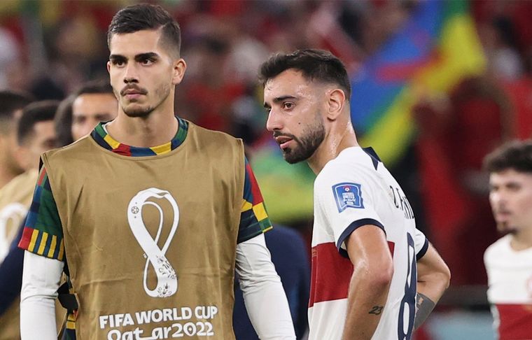 Bruno Fernandes El portugués cargó contra Argentina tras el arbitraje de Tello en Portugal - Marruecos. Foto: EFE