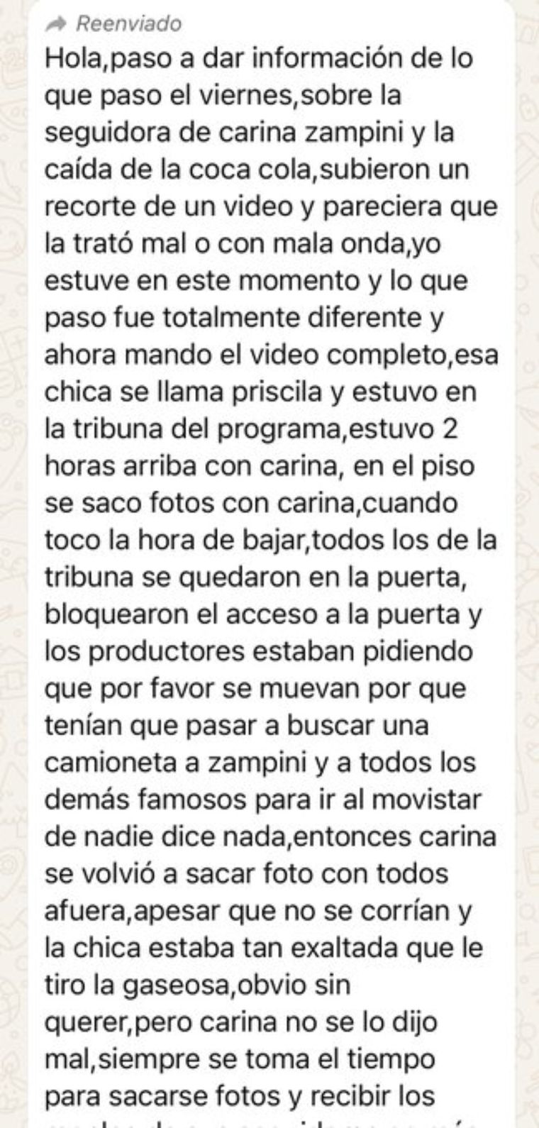 La explicación que dio una persona que estuvo presente en el momento. La explicación que dio una persona que estuvo presente en el momento.