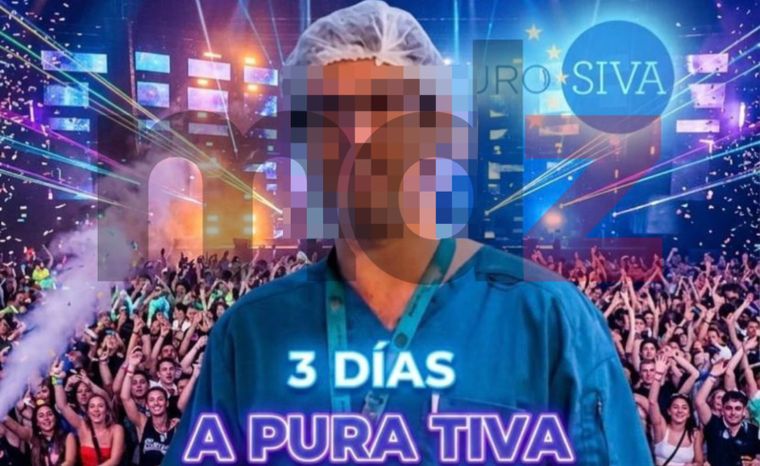 El presunto flyer con el que se promocionarían las Fiestas del Propofol.