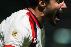 Ezequiel Cerutti convirtió el gol de la victoria y lo grita con todo. El Ciclón está escolta en su zona. Foto: Prensa San Lorenzo